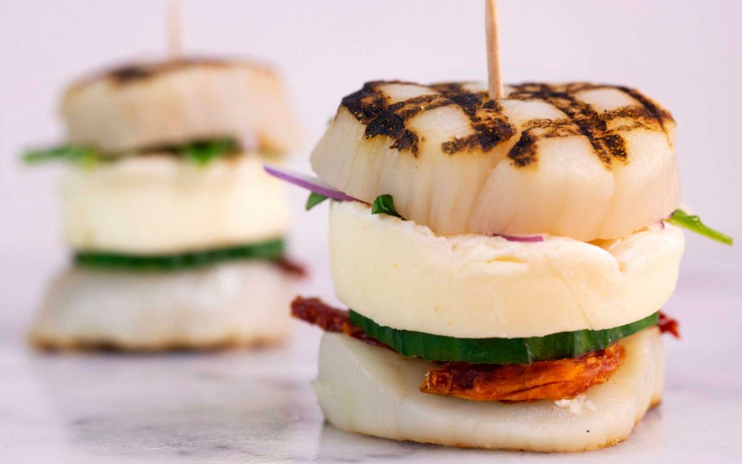Grilled Scallop Brie Sliders