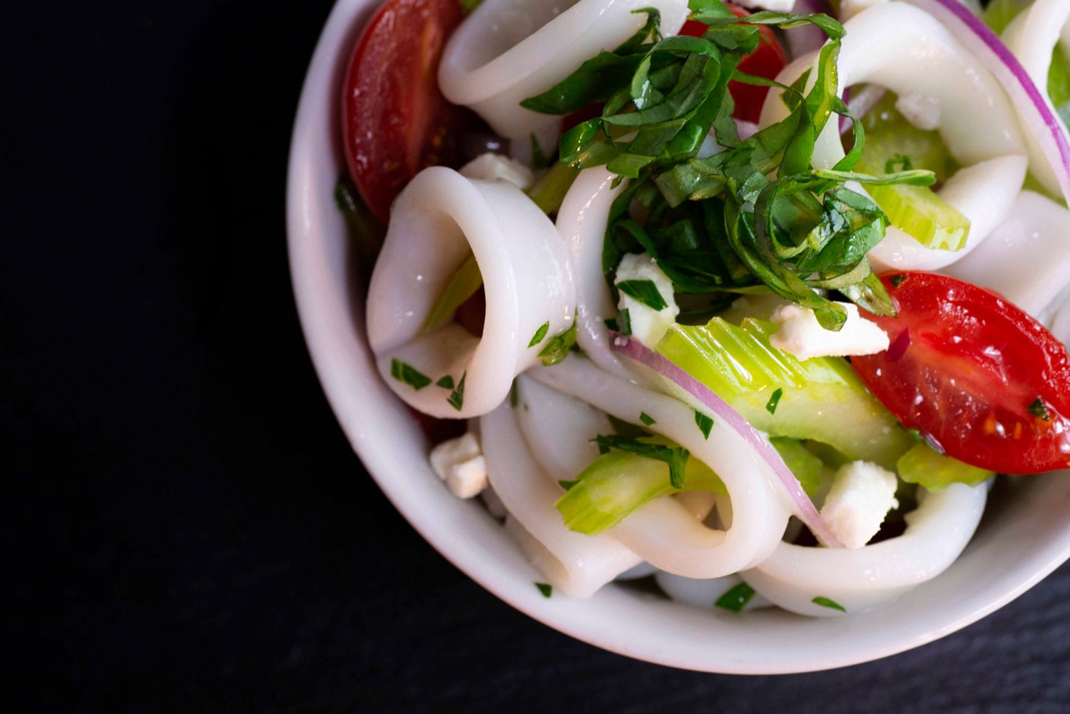 Poached Calamari Salad Lund's Fisheries
