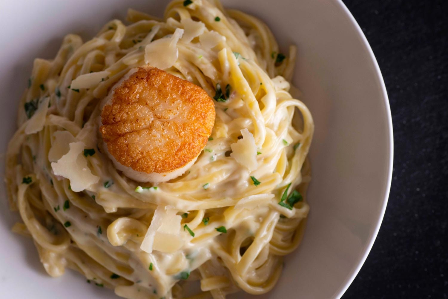 Scallop Linguine Alfredo Lund's Fisheries