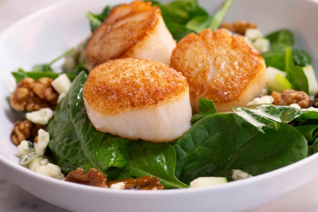 Scallop Spinach Salad Lund's Fisheries