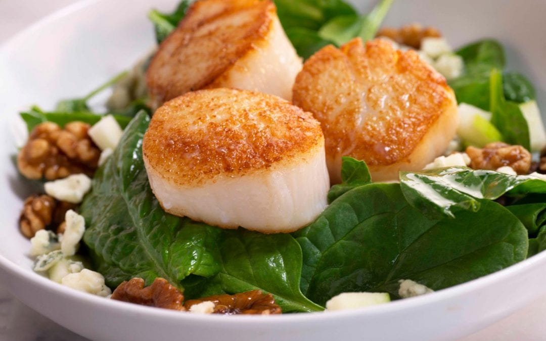 Scallop Spinach Salad