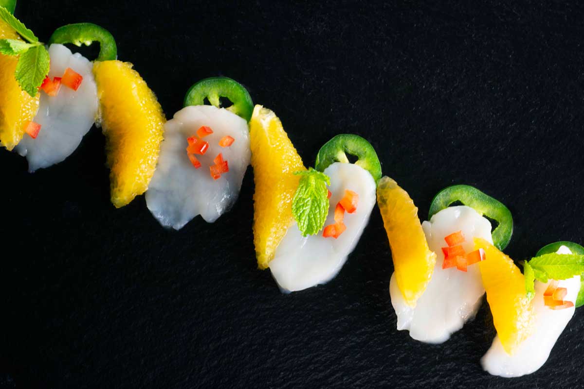 Scallop Crudo Lund's Fisheries